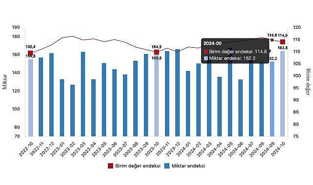 Tüik: İhracat birim değer endeksi %3,8 arttı- Haber Seansı