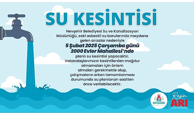 Nevşehir 2000 Evler Mahallesi’nde Su Kesintisi- Haber Seansı