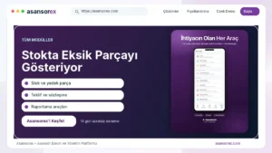 Asansorex.com Stokta Eksik Parçayı Gösteriyor
